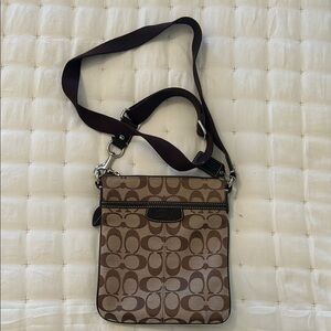 Coach Brown Messenger Bag with Adjustable Strap